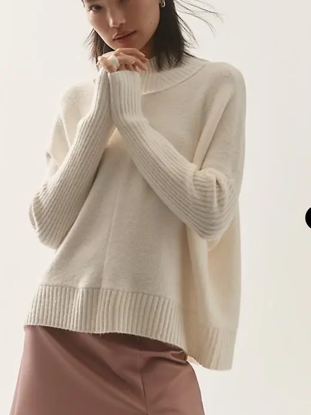 Maeve Gretchen Cozy Mock Neck Sweater Size Medium